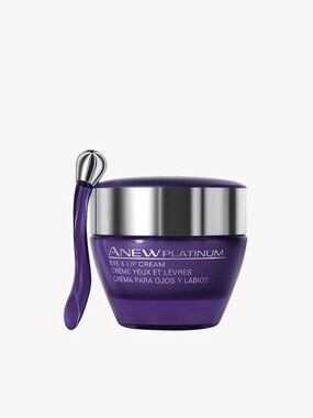 Avon Anew Platinum Eye & Lip Cream - Purple and Silver Jar